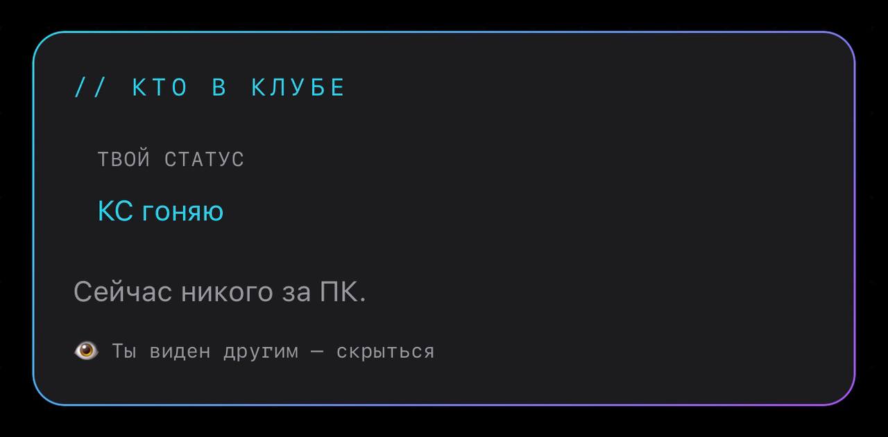 Кто сейчас в клубе